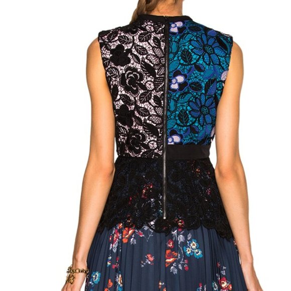 Self-Portrait Nina Pleated Dress in multi color Size 8 - Picture 4 of 15